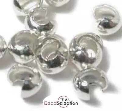  CRIMP COVER BEADS CHOOSE 3mm 4mm 5mm SILVER GOLD BRONZE Plated JEWELLERY MAKING • £3.19