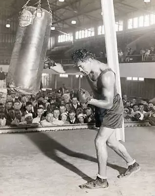 Max Schmeling Works Out With Punching Bag OLD BOXING PHOTO • $5.55