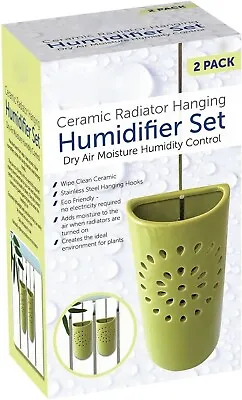 £8.95 • Buy Eco-friendly 2 Pack Ceramic Radiator Hanging Humidifier Set Dry Air Moisture