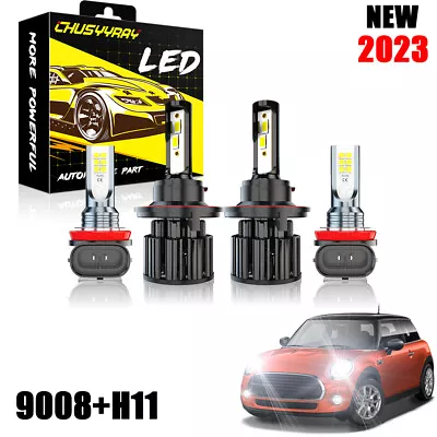 FOR Mini Cooper R56 Clubman R55 6000K LED Headlight High&Low Beam+Fog Bulb Ligh • $31.99