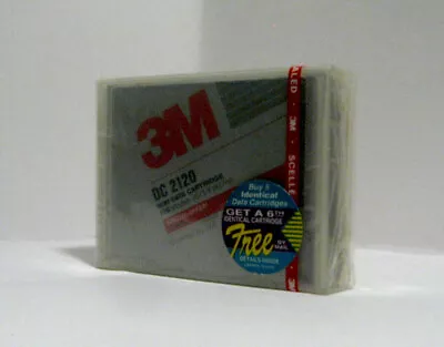 3M DC 2120 Mini Data Cartridge QIC-80 120 MB Magnetic Tape Cartridge NEW SEALED • $6.28