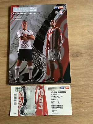 Bolton V Stoke City FA Cup Semi-Final 2011 At Wembley Programme And Ticket • £4.95