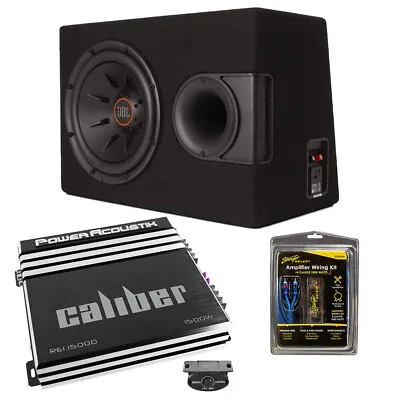 Jbl 12  Subwoofer W/ Ported Box + 1500w 1 Ch Subwoofer Amplifier +install Kit • $299.99