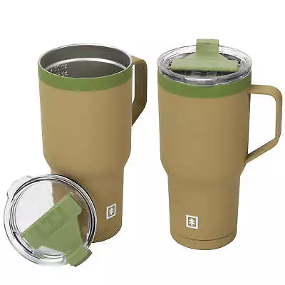 Swiss Tech Stainless Steel Insulated Tumbler With Mug Handle And Leakproof • $29.88