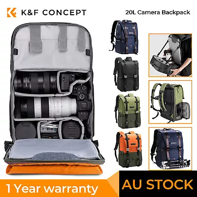 K&F Concept Extra Large Camera Backpack Bag Case Waterproof Side Openting Travel • $39.99