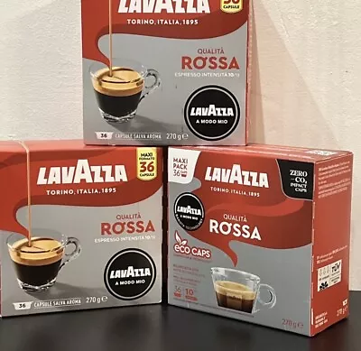£11.90 • Buy Lavazza A Modo Mio Qualità Rossa, Coffee Pods Espresso, 36 Capsules BBE 06/2023