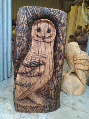 £180 • Buy Great Christmas Gift Idea Oak Owl Sussex Chainsaw Carving Garden Wooden Art