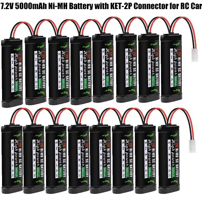 7.2V 5000mAh NiMH Battery Tamiya-2P Connector Rechargeable For RC Car Boat Done • £239.98