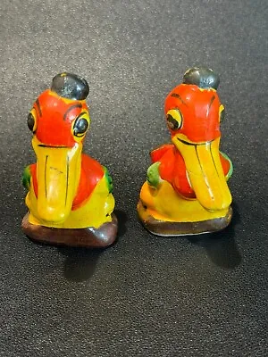 Colorful Vintage Hand Painted Duck Salt And Pepper Shakers • $6.40