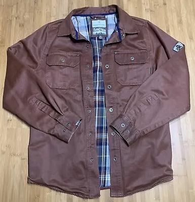 Legendary Whitetails Journeyman Men's S Waxed Flannel-Lined Shirt Jacket Brown • $34.99