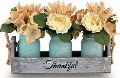 Mason Jar Dining Table Centerpieces - Set Of 3 For Coffee Table Decor • $45.99