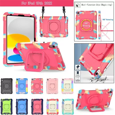 Kids Shockproof Heavy Duty Stand Case Cover Strap For IPad 10th Gen 10.9  2022 • £6.35