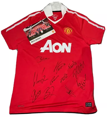 £150 • Buy Manchester United Match Signed Shirt 2010/2011 (Rooney, Berbatov, Neville &more)