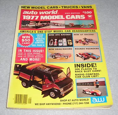 Model Cars Catalog Book Auto World Trucks Slot Racing RC Gas Parts Spring 1977 • $19.99