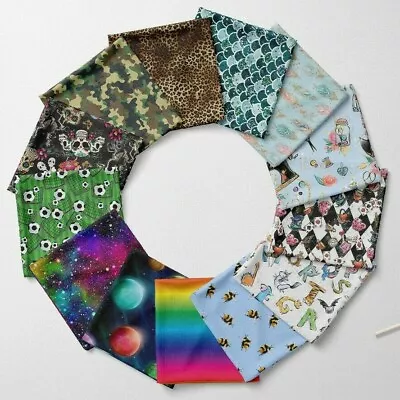 £6.99 • Buy Digital Printed Stretch Jersey Fabric Knit Stitch Cotton Spandex Lycra Material
