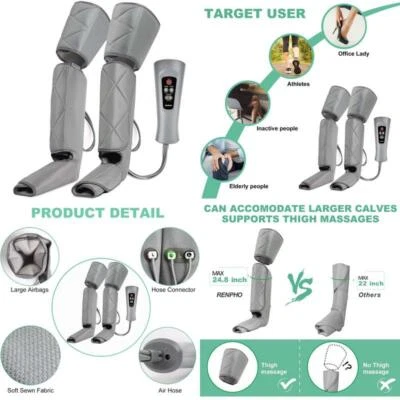 $135.79 • Buy NEW Leg Massager For Relaxation Calf Feet Thigh Massage Sequential Boots Device