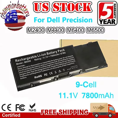 Laptop Battery For Dell Precision M6400 M6500 312-0873 G102C KR854 8M039 J012F • $35.99