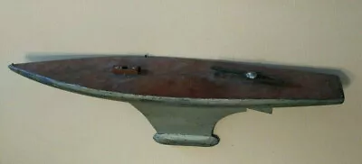 $400 • Buy Large Vintage Antique Wood And Metal Pond Yacht Sailing Boat Hollow Hull W/ Keel
