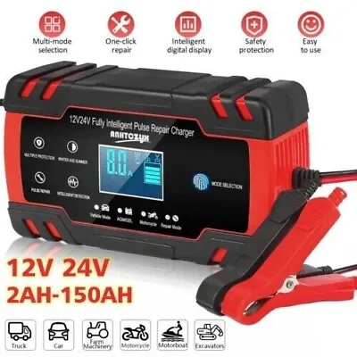 12V 24V Fully-Automatic Smart Car Battery Charger Maintainer Trickle Charger • $21.99
