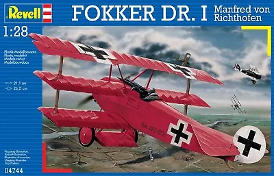 Revell 4744 WWI Fokker Dr.I Triplane Von Richthofen Plastic Model Kit 1/28 • $23