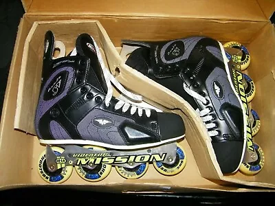 Brand New In Box Mission Violater Roller Blades Inline Hockey Skates Men Size 12 • $599.99