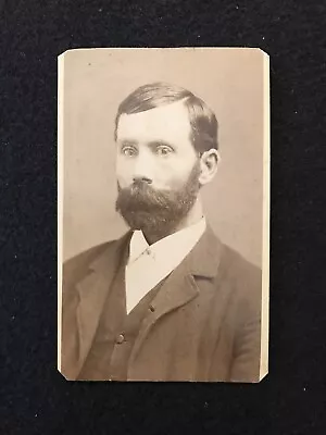 Antique Keokuk Iowa Handsome Man Civil War Era CDV Photo Card • $9.95