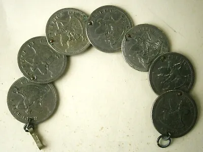 Chilean Coin Bracelet Made With 1933 Un Peso Coins • $20