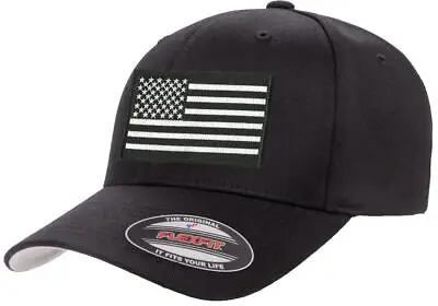 Tactical USA American Patriotic Flag Flexfit 6277 Baseball Fitted Hat Cap • $20