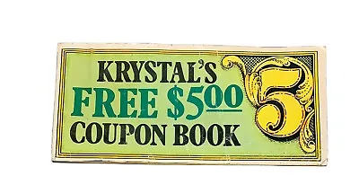 1985 Krystal's Burger Restaurant FREE $5.00 Gift Coupon Book (Scarce / Vintage)  • $12