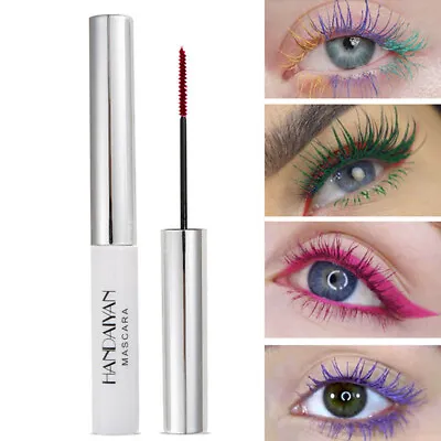 Curling Thick Eye Makeup 4D Silk Fibre Colored Mascara Eyelash Extensions AU • $4.33