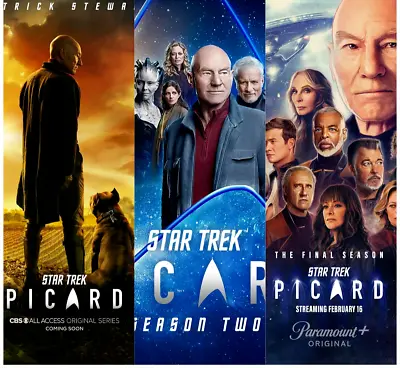 Star Trek Picard The Complete Series Season One Two Three（DVD 9-Disc Set) US • $23.80