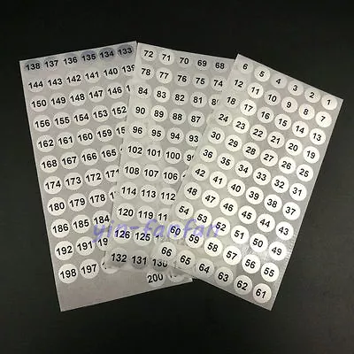 $10 • Buy 4000 Silver Round Serial Number Label Stickers 1 To 200 10MM 0.39  Waterpproof
