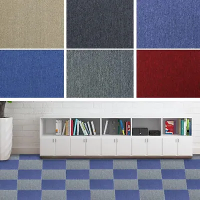 £28.69 • Buy 20 X Carpet Tiles 5m2 Heavy Duty Commercial Retail Office Home Shop Flooring