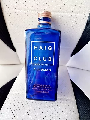 Haig Club Empty Single Scotch Whisky Blue Glass Bottle 70cl Upcycling Decoration • £1.50