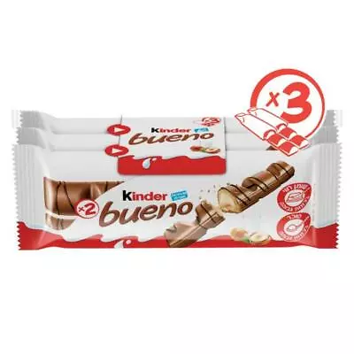 3x Kinder Bueno Chocolate Fingers Filled With Hazelnuts Cream Kosher 129g • $52.18