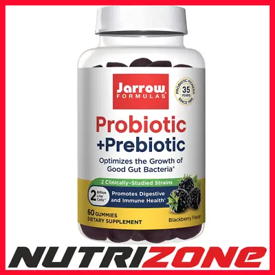£25.20 • Buy Jarrow Formulas Probiotic + Prebiotic Digestive Health, Blackberry - 60 Gummies