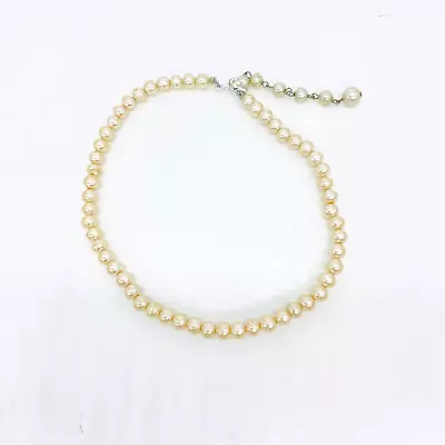 Vintage Japan Pearl Necklace With Extender Silver Tone Hook Clasp • $14.92