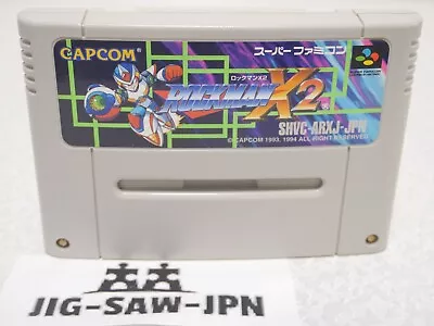 Nintendo Capcom RockMan X2  MegaMan Super Famicom SFC SNEC Tested From Japan • $22.99