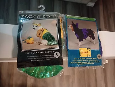 Combo Zack & Zoey Lil' Furrmaid & Casual Canine Bat Dog Costume Halloween NEW Sm • $28