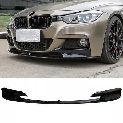 For 2012-2018 BMW 3 Series F30 M Sport Front Splitter Bumper Lip Glossy Black • $79.99