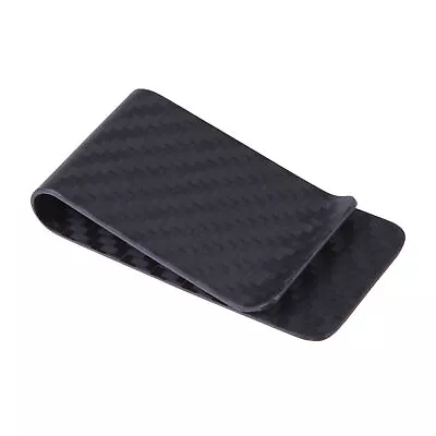 Real Carbon Fiber Money Clip Business Credit  Cash Wallet Polished TM Z3P3 • $10.51