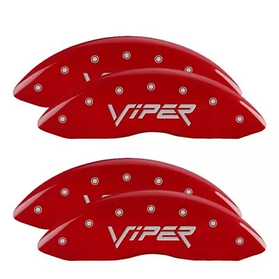 MGP Caliper Covers Set Of 4 Red Finish Silver Viper (Gen 2) • $289