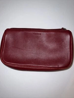 $50 • Buy Mint, Vintage COACH Chunky Case Makeup Money Pouch Red