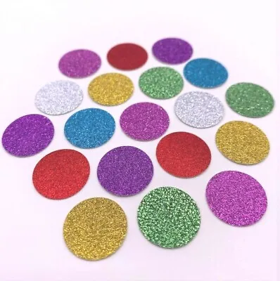 Sparkly Card Circles Glitter Card Making Craft Embellishments Scrapbooking • £0.99