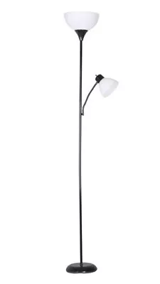 Mainstays 72” Combo Floor Lamp With Adjustable Reading Lamp Black • $17.99