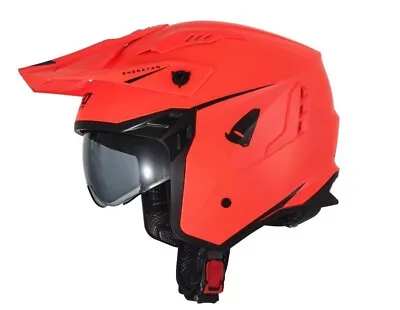 UFO Sheratan Jet Street Trials Helmet Neon Matt Orange -  All Sizes • $94.71