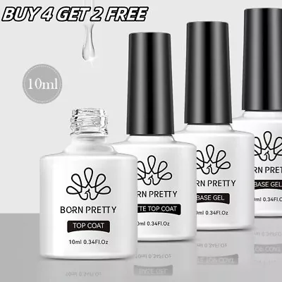 BORN PRETTY 10ml Base Top Coat Reinforcement Gel Soak Off UV LED Nail Gel Polish • $3.19