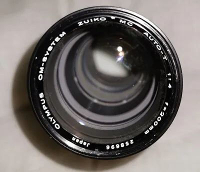 Olympus OM-System E.Zuiko Auto-T F4 200mm MC Manual Focus Telephoto Lens • £19.99