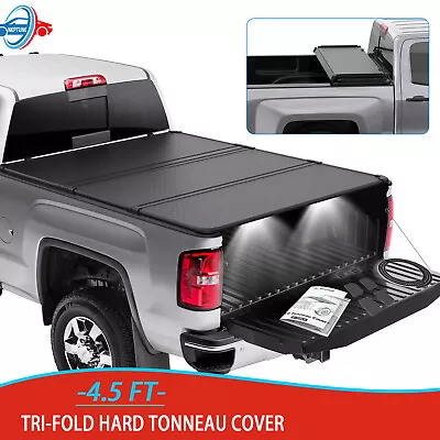 4.5/4.6FT Hard Solid Tonneau Cover Tri-Fold For 2022-23 Ford Maverick Truck Bed • $379.95