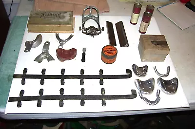 Lot Of Vtg Dental Tools & Supplies Molds Schmid Thomas Blades Kodak Holders • $49.47